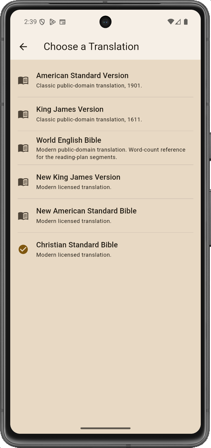 Translation picker