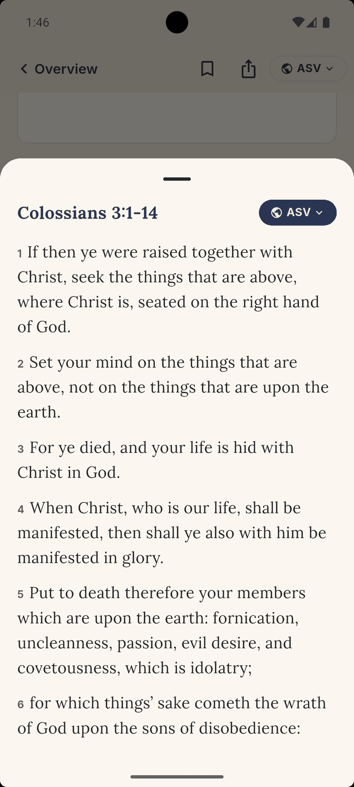 Verse reading